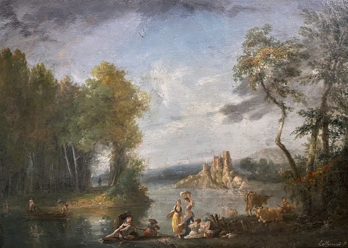 Jean-baptiste Lallemand (1716-1803) - The Washerwomen