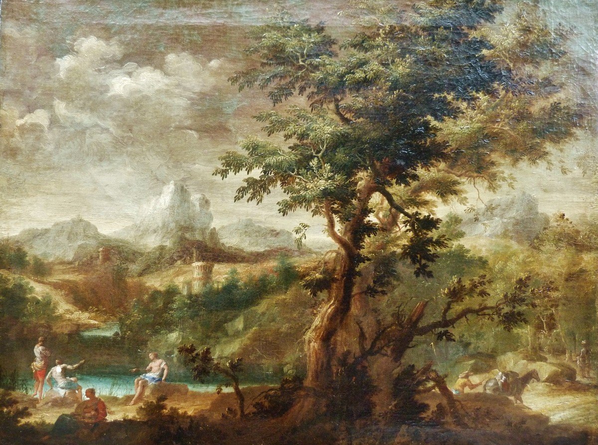Marco Ricci (1676-1729) - Landscape With Fishermen-photo-2