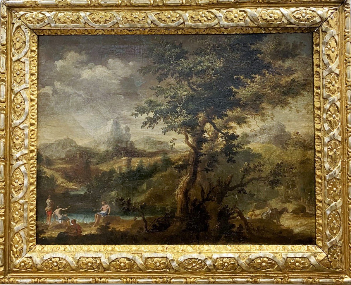 Marco Ricci (1676-1729) - Landscape With Fishermen