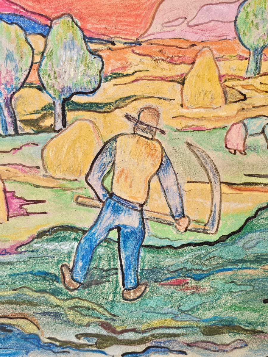 Adolphe-marie Beaufrere (1876-1960) – Haymaking-photo-3