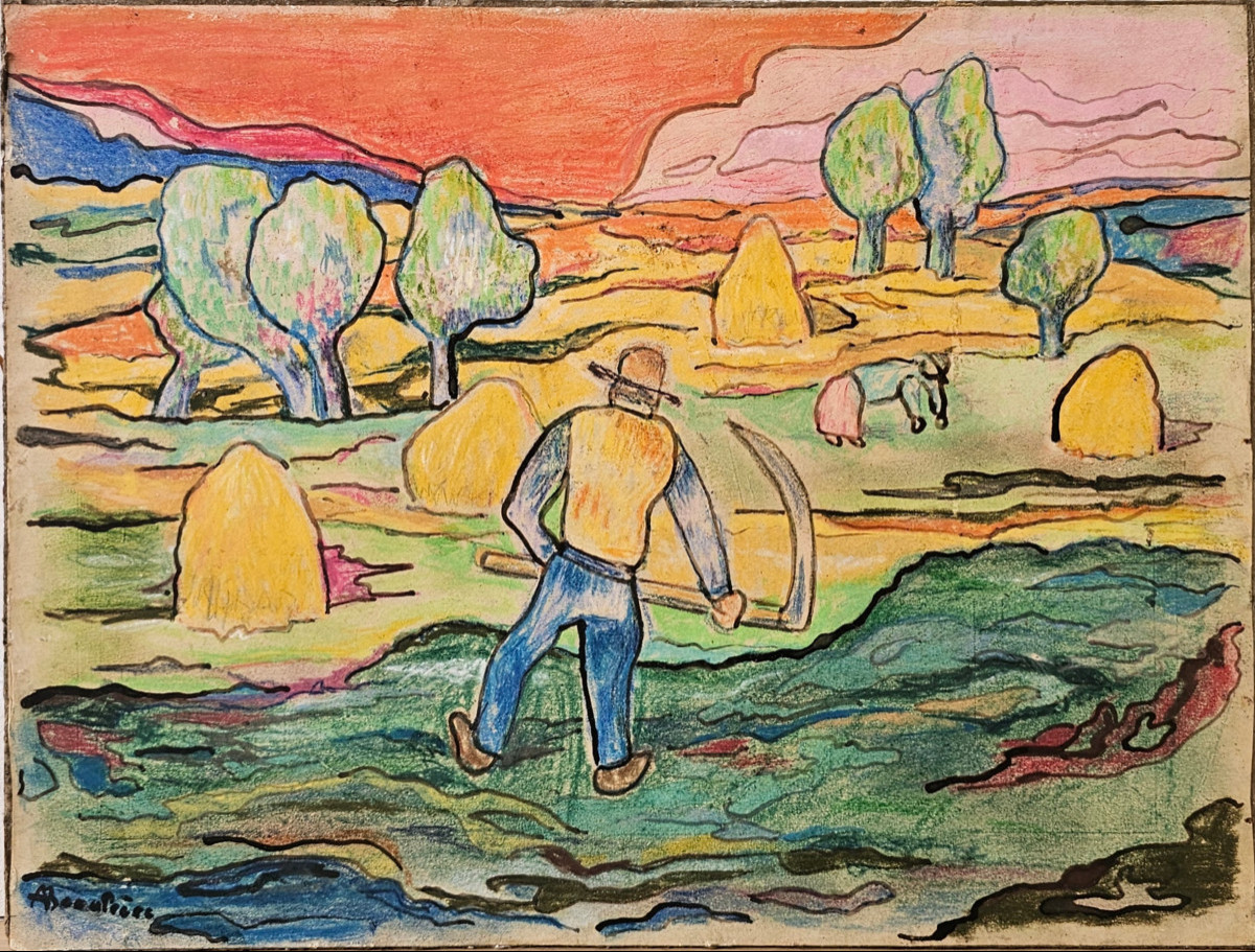 Adolphe-marie Beaufrere (1876-1960) – Haymaking