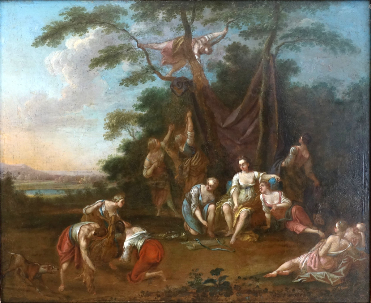 Jacques Sébastien Leclerc (1734 - 1785) - Le repos de Diane-photo-2