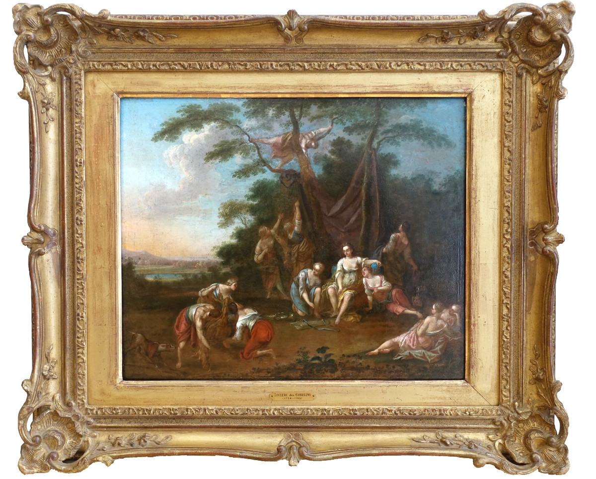 Jacques Sébastien Leclerc (1734 - 1785) - Le repos de Diane