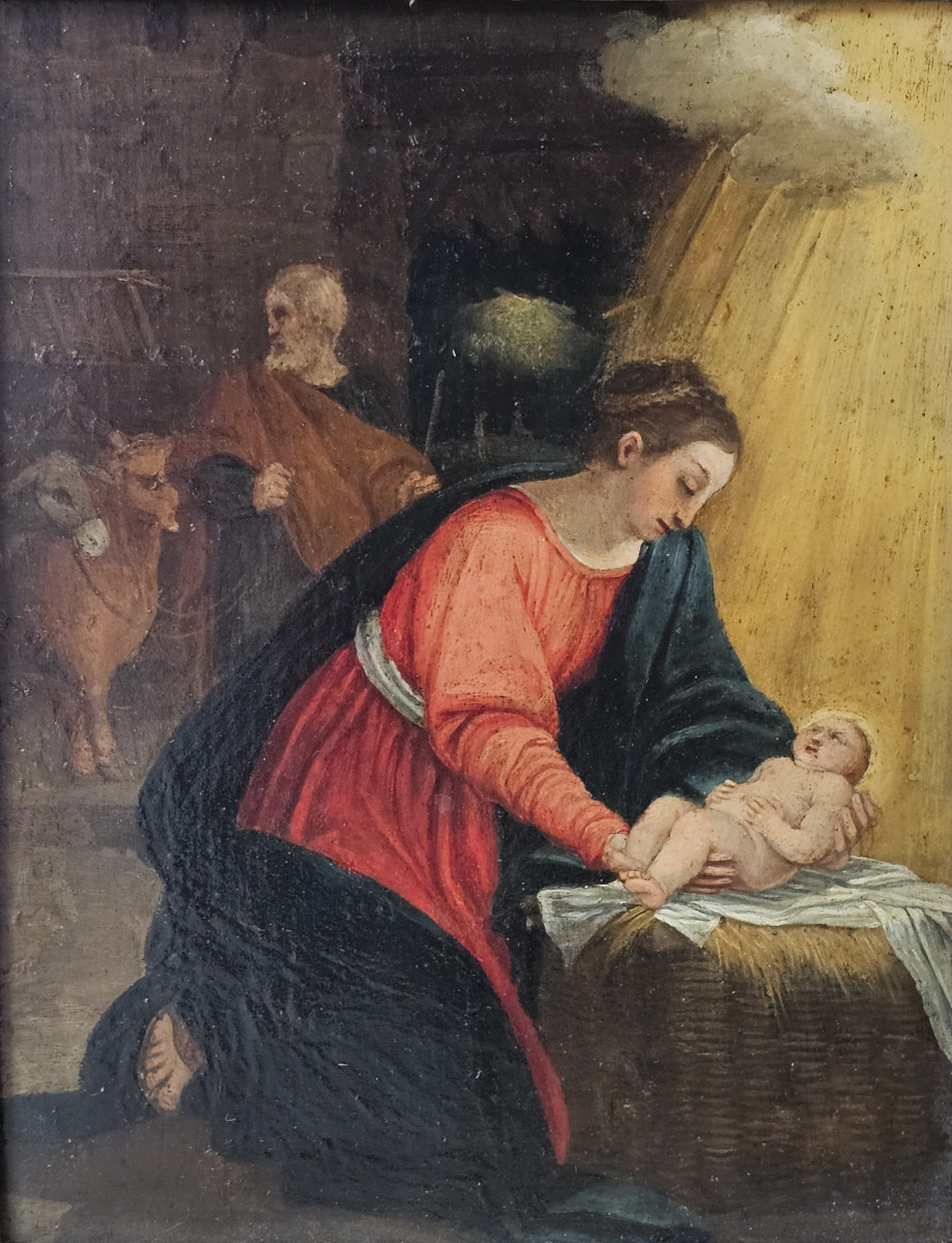 École Bolonaise du début du XVIIe - La Nativité -photo-2
