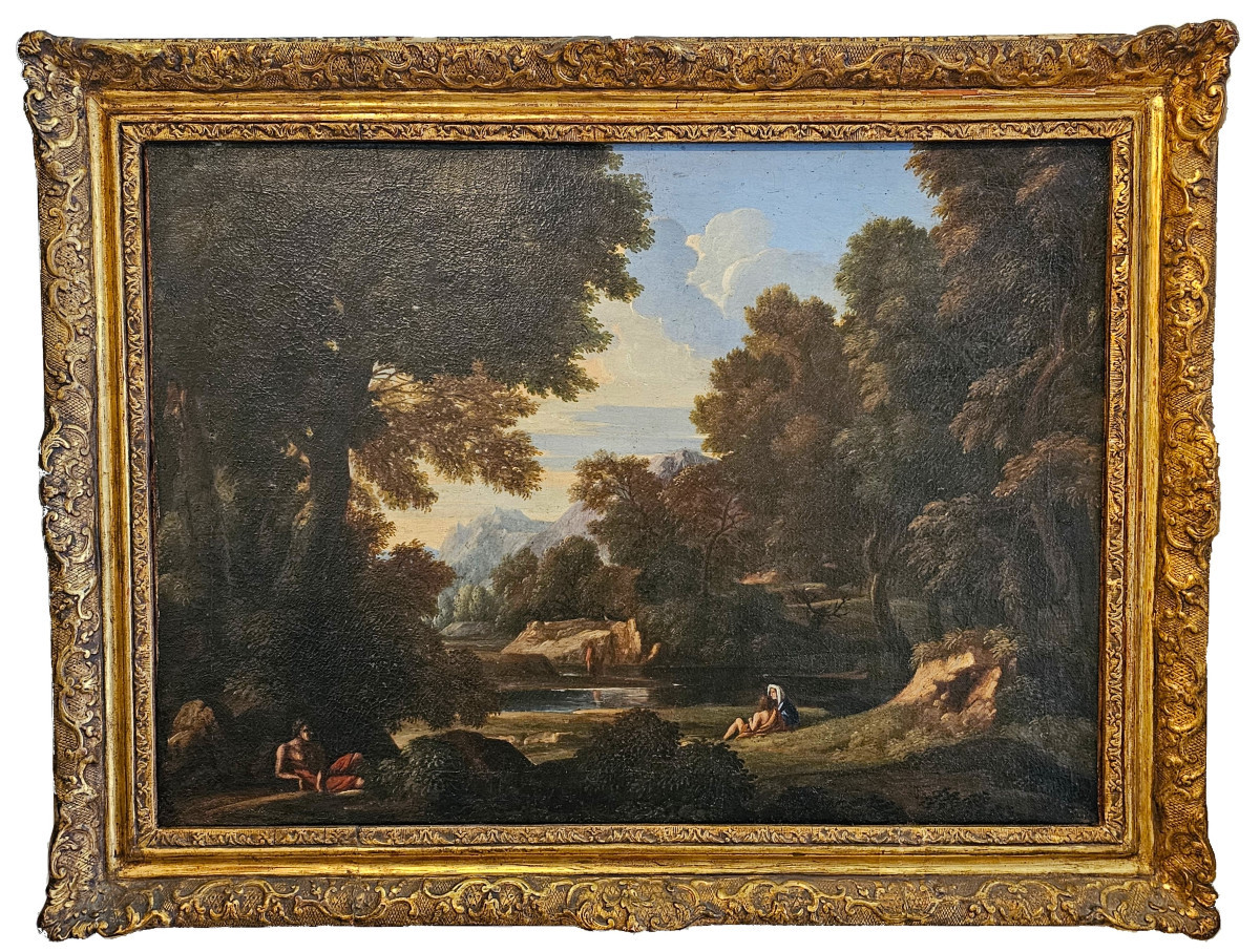 Gaspard Dughet (1615 - 1675) - Repos au bord de l'eau