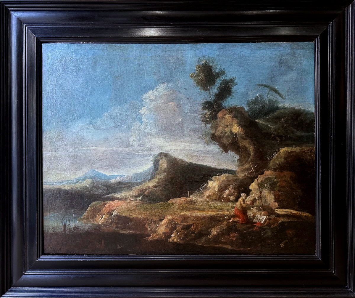 Antonio Maria Marini ( 1668-1725) -saint Jérôme Dans Un Paysage 