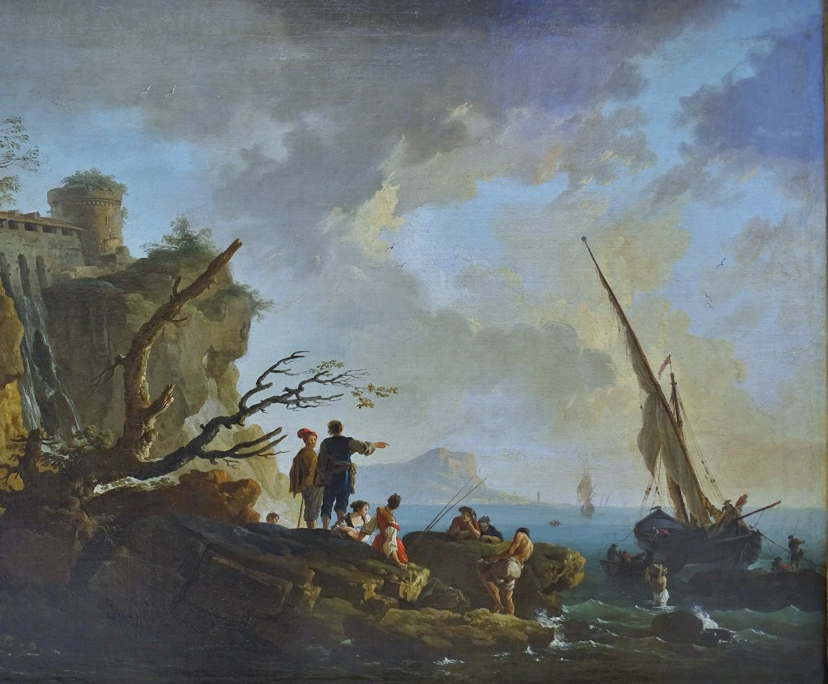  Joseph Vernet (1714-1789) Landing On The Almafitaine Coast-photo-4