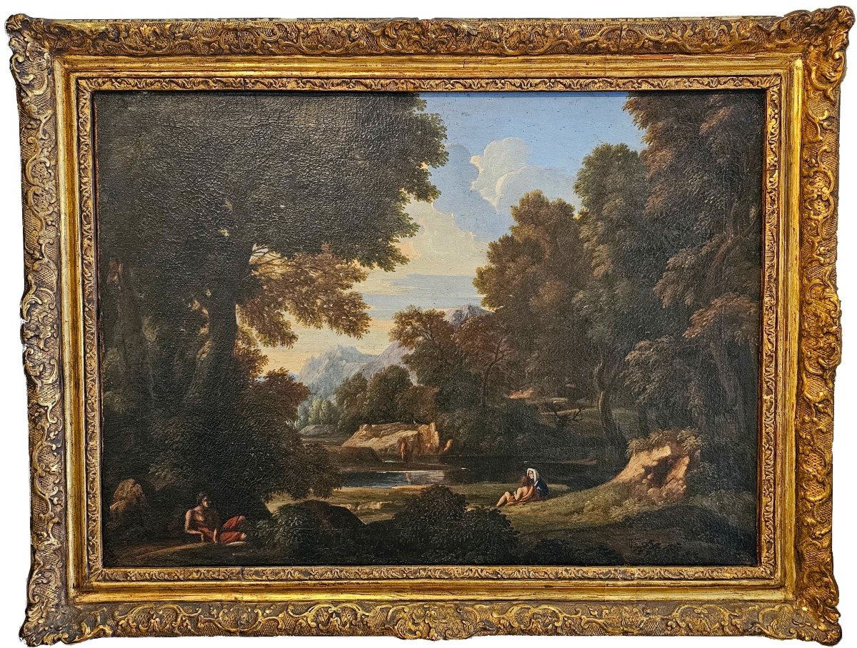 Gaspard Dughet (1615 - 1675) - Repos au bord de l'eau