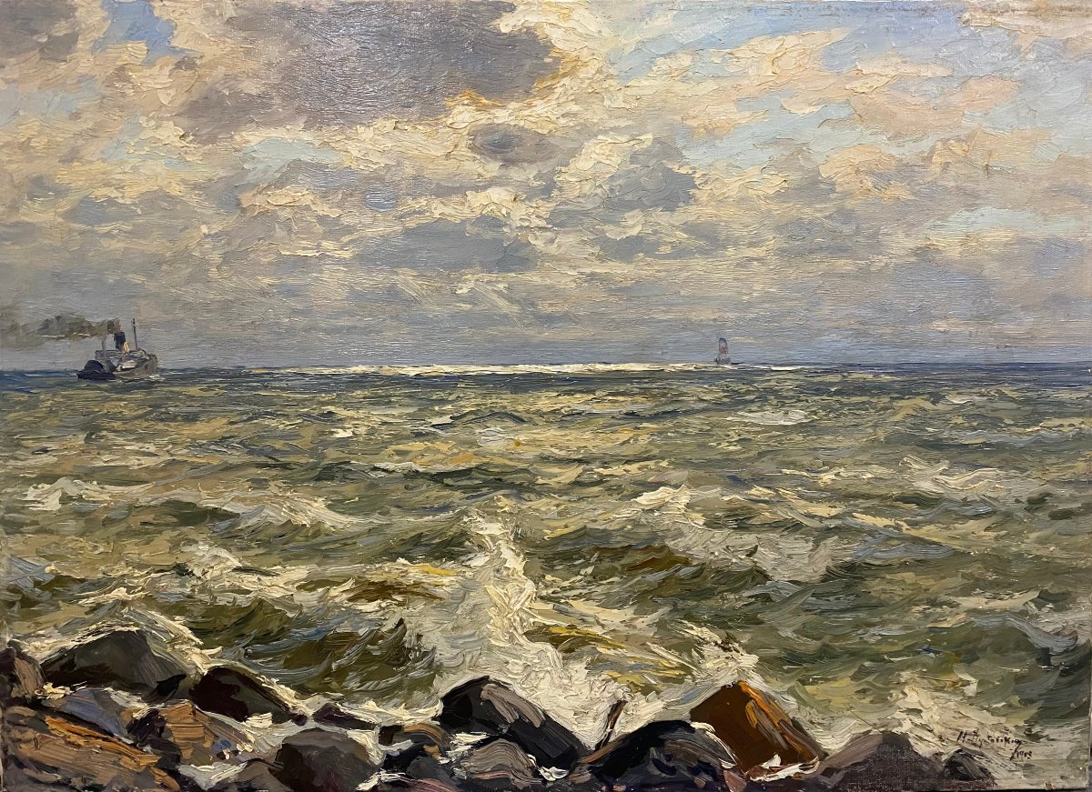 Rock Under The Foam - Nikolai Dubovskoy (1859-1918)-photo-2