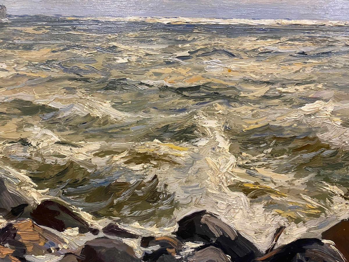Rock Under The Foam - Nikolai Dubovskoy (1859-1918)-photo-3