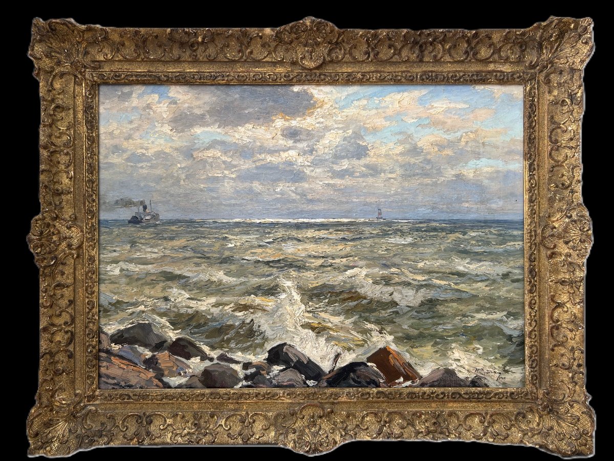 Rock Under The Foam - Nikolai Dubovskoy (1859-1918)