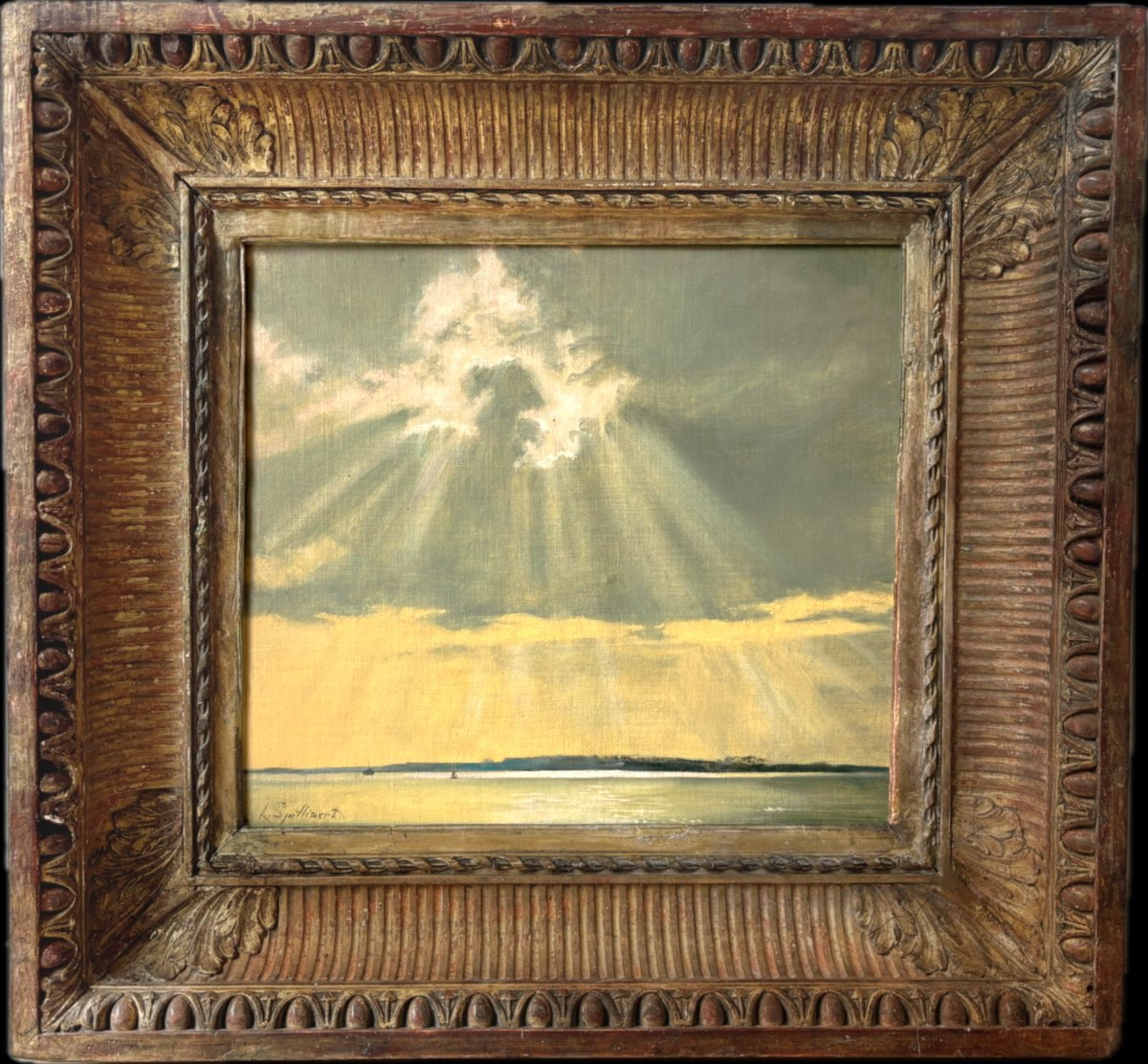 Lightening On The Sea - Léon Spillaert (1881-1946)