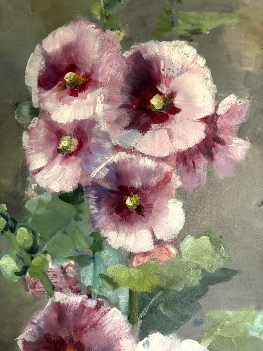 Roses Trémières - Louise ABBEMA (1853-1927)-photo-2