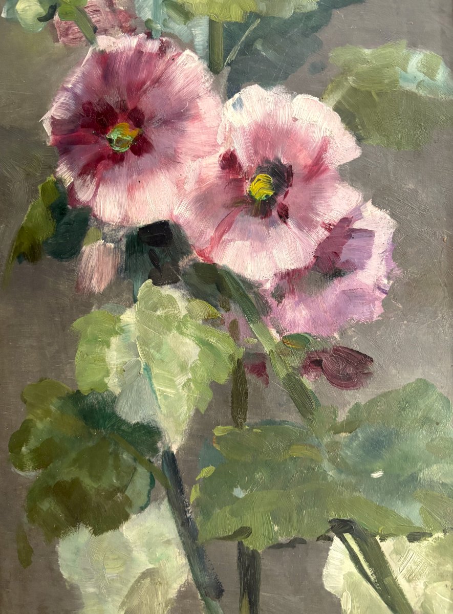 Roses Trémières - Louise ABBEMA (1853-1927)-photo-3