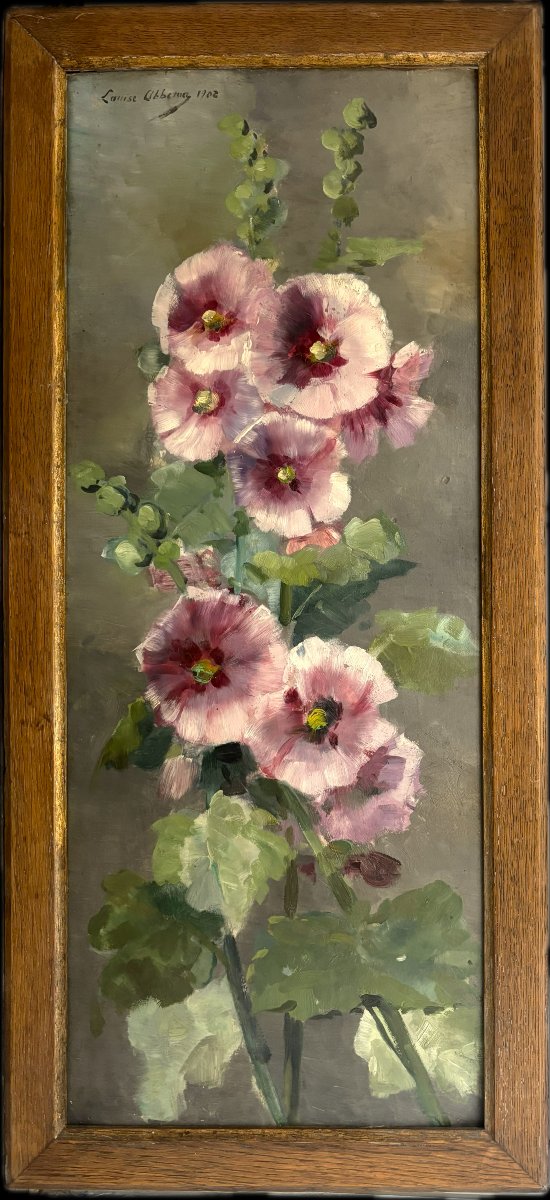 Roses Trémières - Louise ABBEMA (1853-1927)