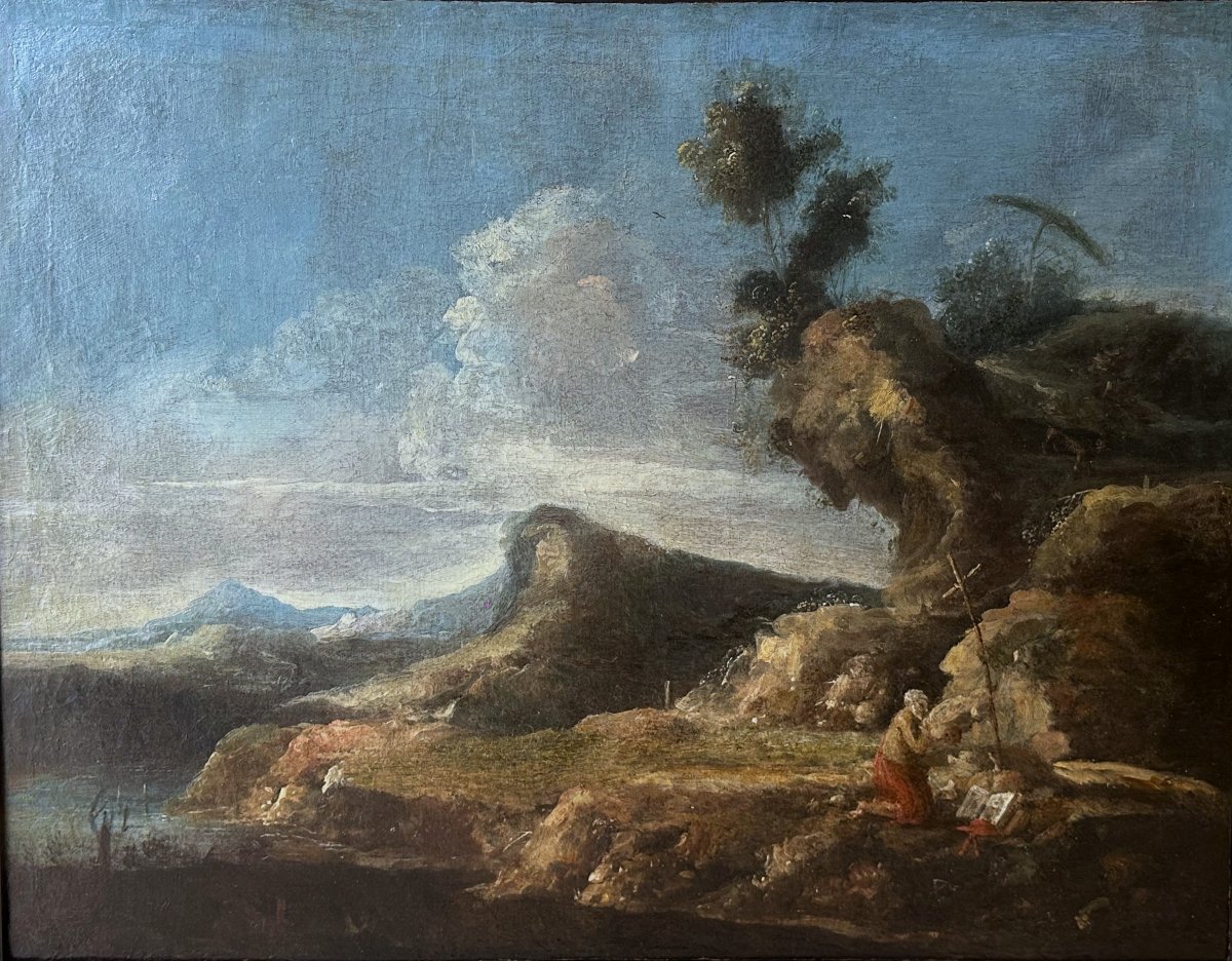 Antonio Maria Marini ( 1668-1725) -saint Jérôme Dans Un Paysage -photo-2