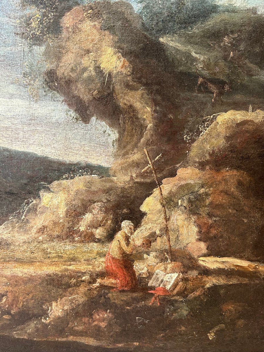 Antonio Maria Marini ( 1668-1725) -saint Jérôme Dans Un Paysage -photo-3