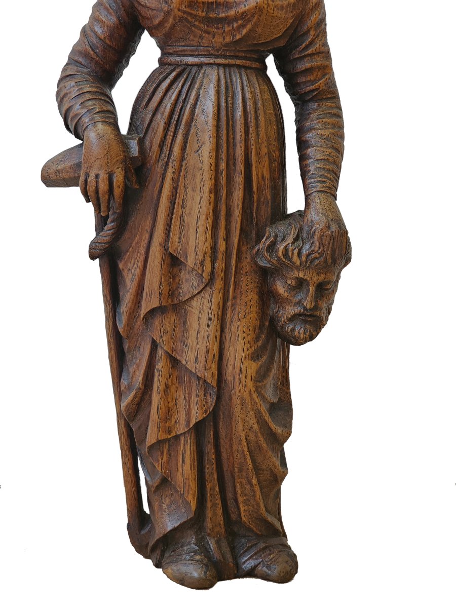Judith et Holopherne - Sculpture en bois - fin du 18ème Siècle-photo-2