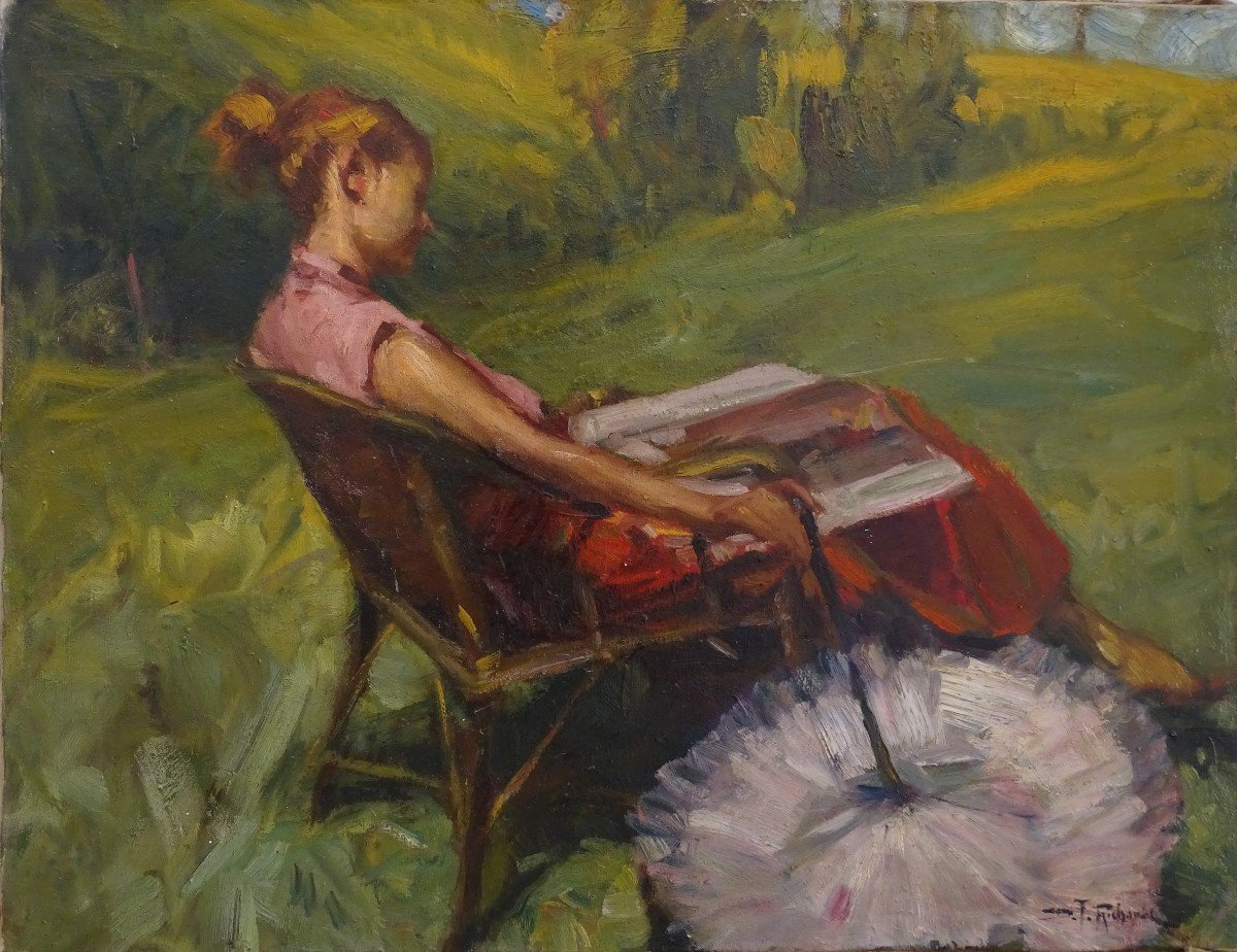 Durando Togo Richard (1910 -?) - Young Girl Reading