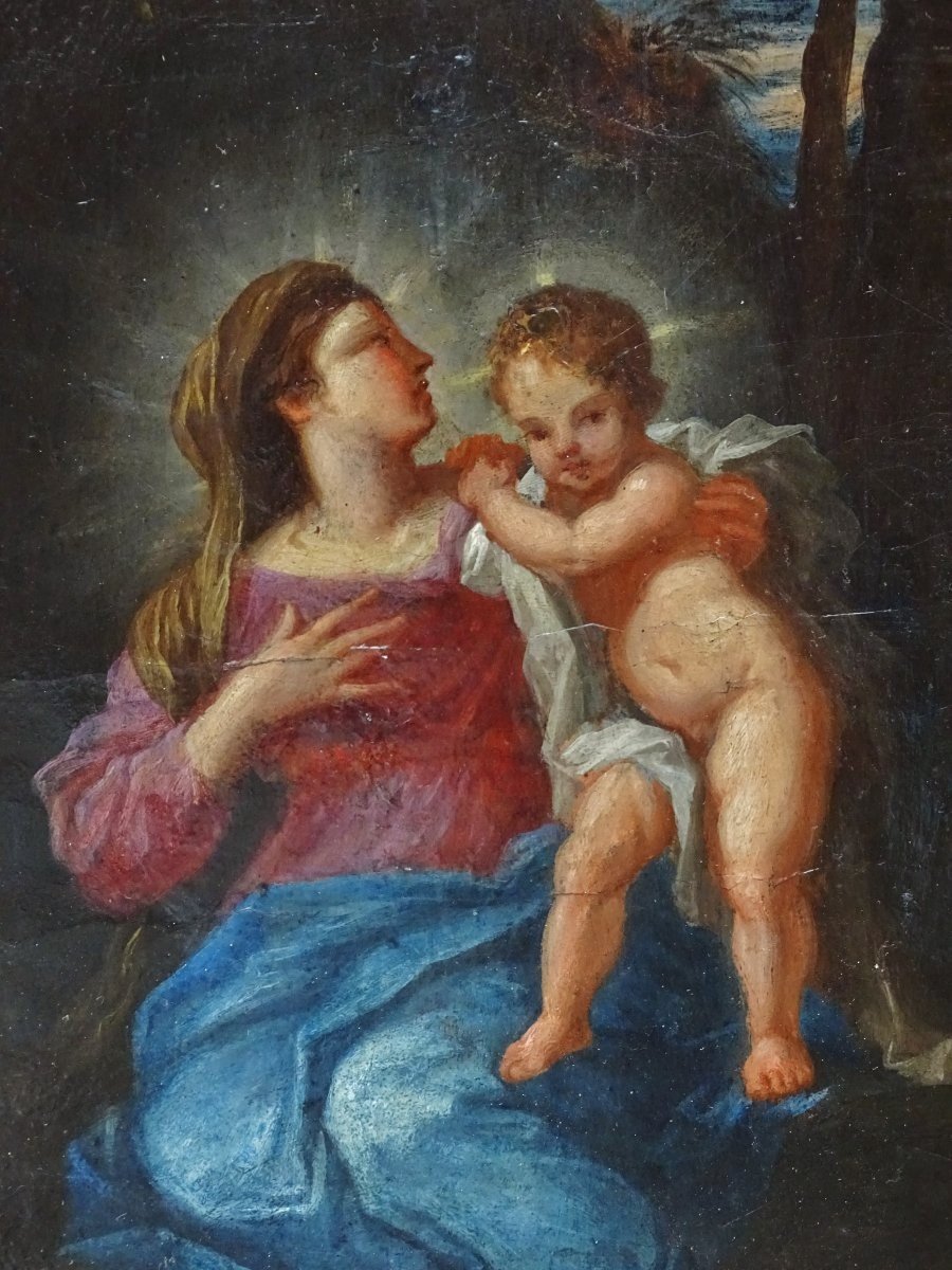 Pierre-jacques Cazes (1676-1754) - Virgin And Child-photo-3