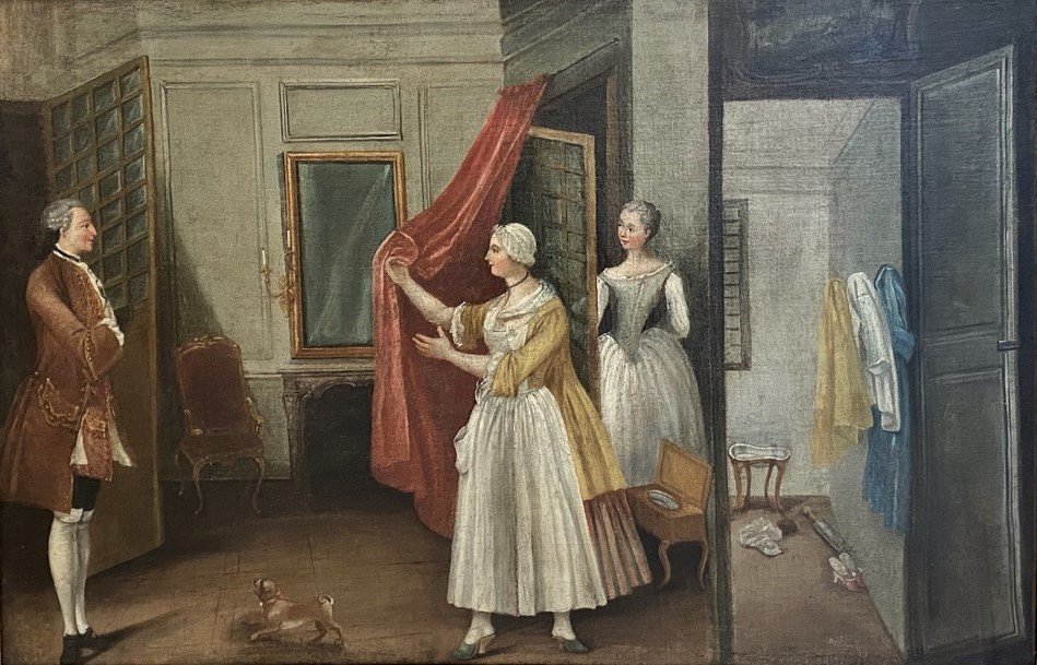 French School Of The Second Half Of The Eighteenth Century - Close House Scene