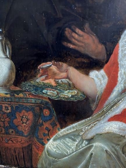Frans I Van Mieris (1635-1681) Et Atelier - Le Déjeuner d'Huîtres-photo-4