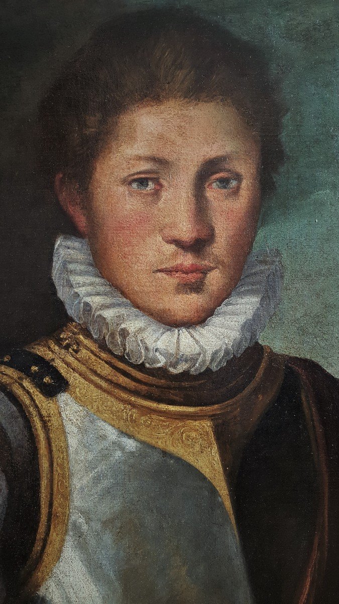 Domenico Tintoretto (1560-1635) Portrait d'un jeune officier de l'amirauté -photo-1