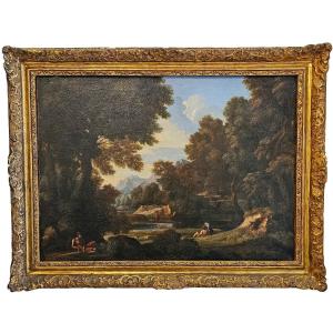 Gaspard Dughet (1615 - 1675) - Repos au bord de l'eau