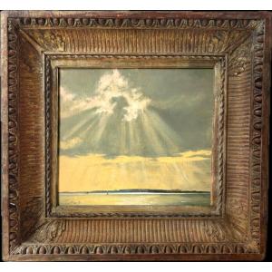 Lightening On The Sea - Léon Spillaert (1881-1946)