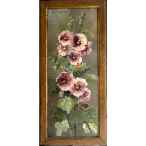 Roses Trémières - Louise ABBEMA (1853-1927)