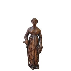 Judith et Holopherne - Sculpture en bois - fin du 18ème Siècle