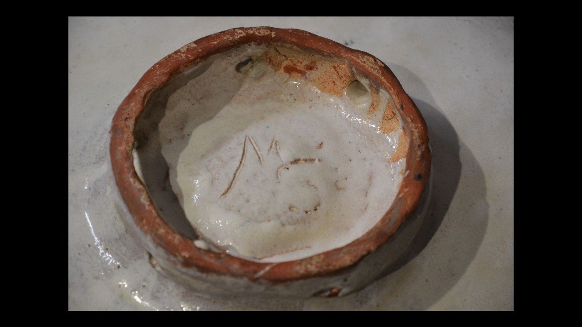 Important Decorative Dish With Polychrome Decor-photo-1