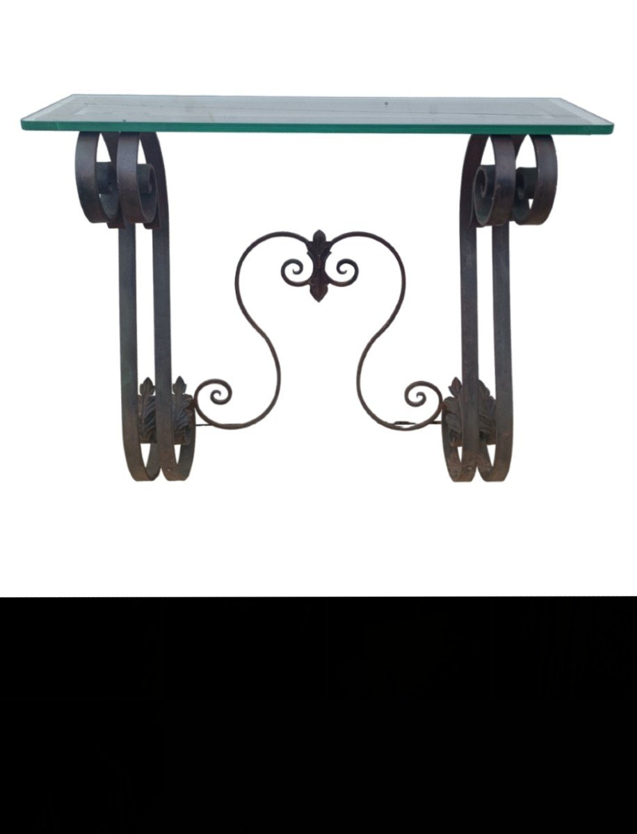 Wrought Iron Console With Windings-photo-4