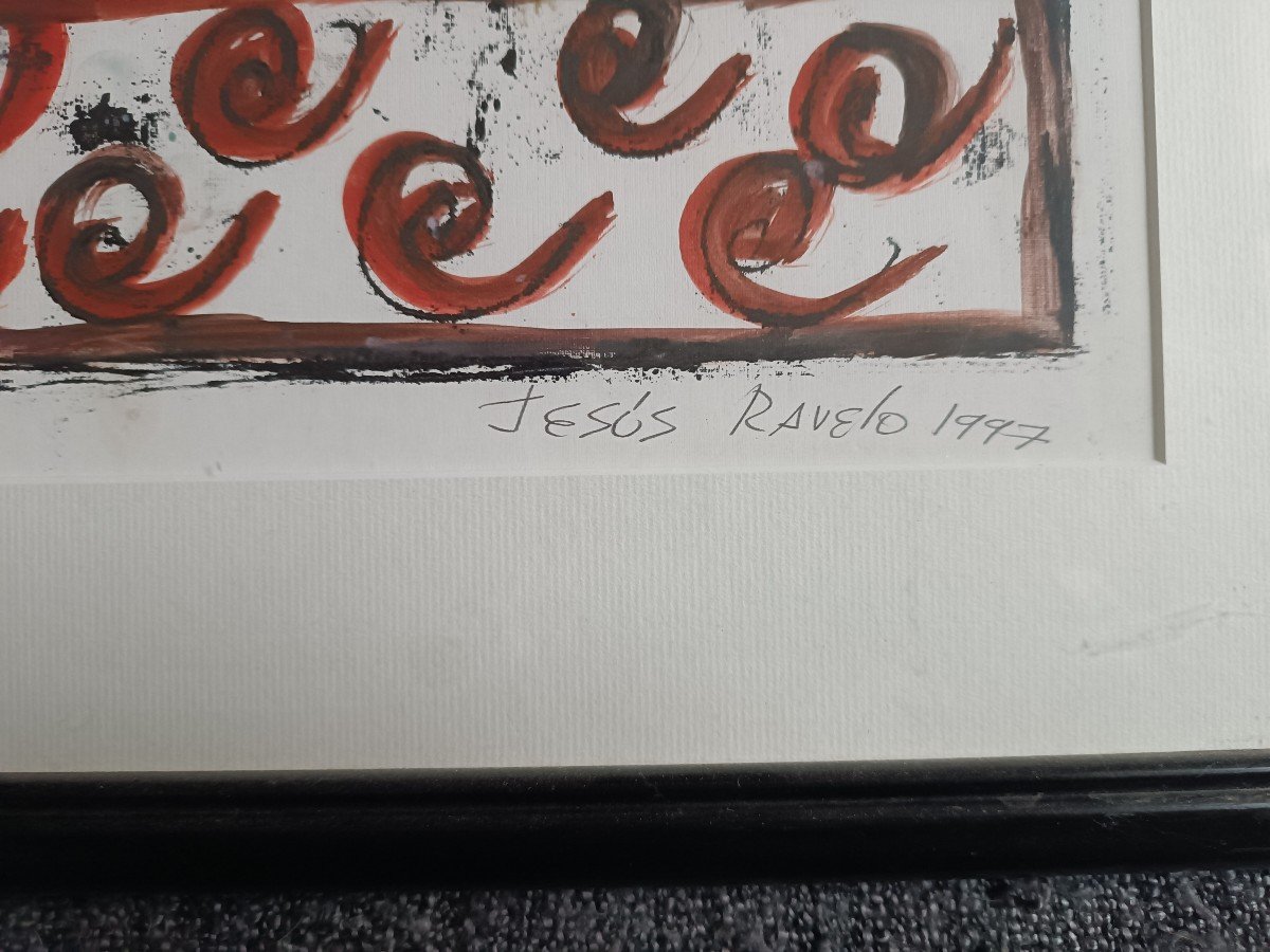 Jésus Ravelo. Acrylique Sur Papier 1997-photo-4