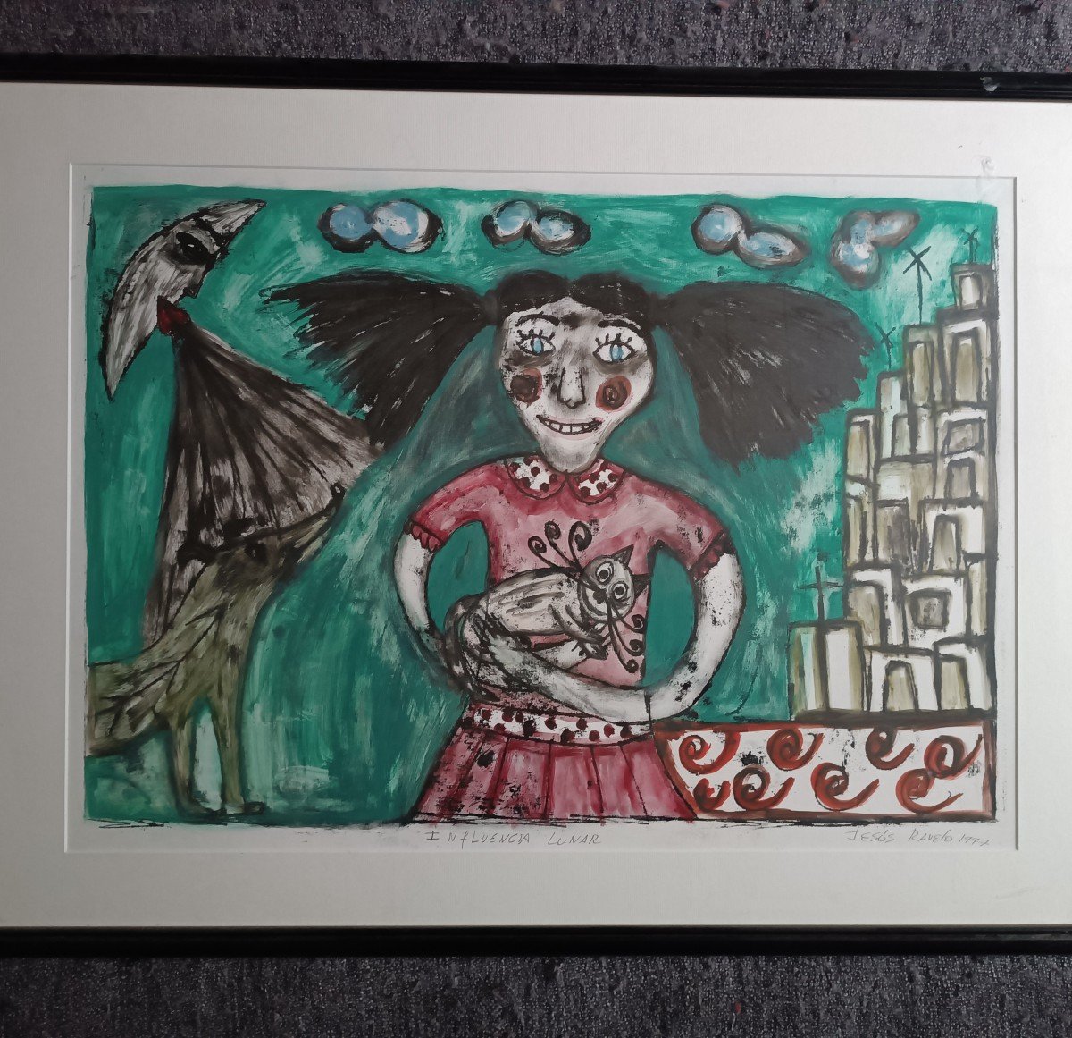 Jésus Ravelo. Acrylique Sur Papier 1997