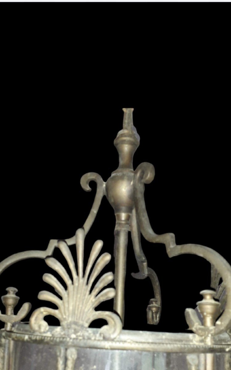 Lanterne Circulaire Empire En Bronze-photo-3