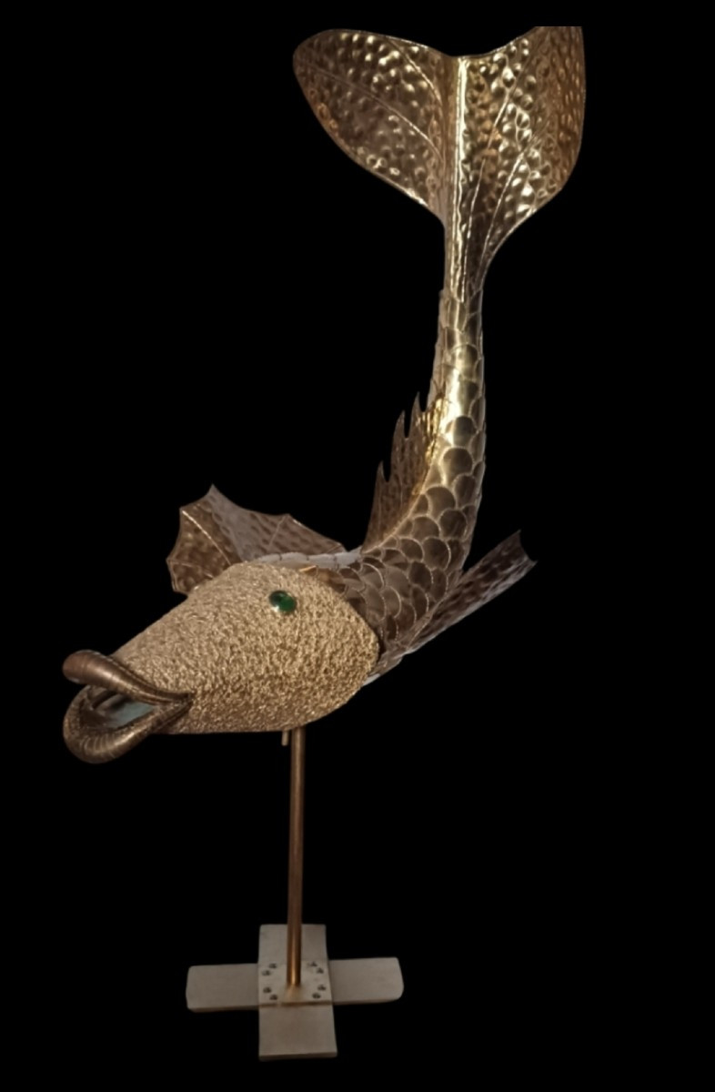 Sculpture Poisson  ailé de Henri Fernandez 70