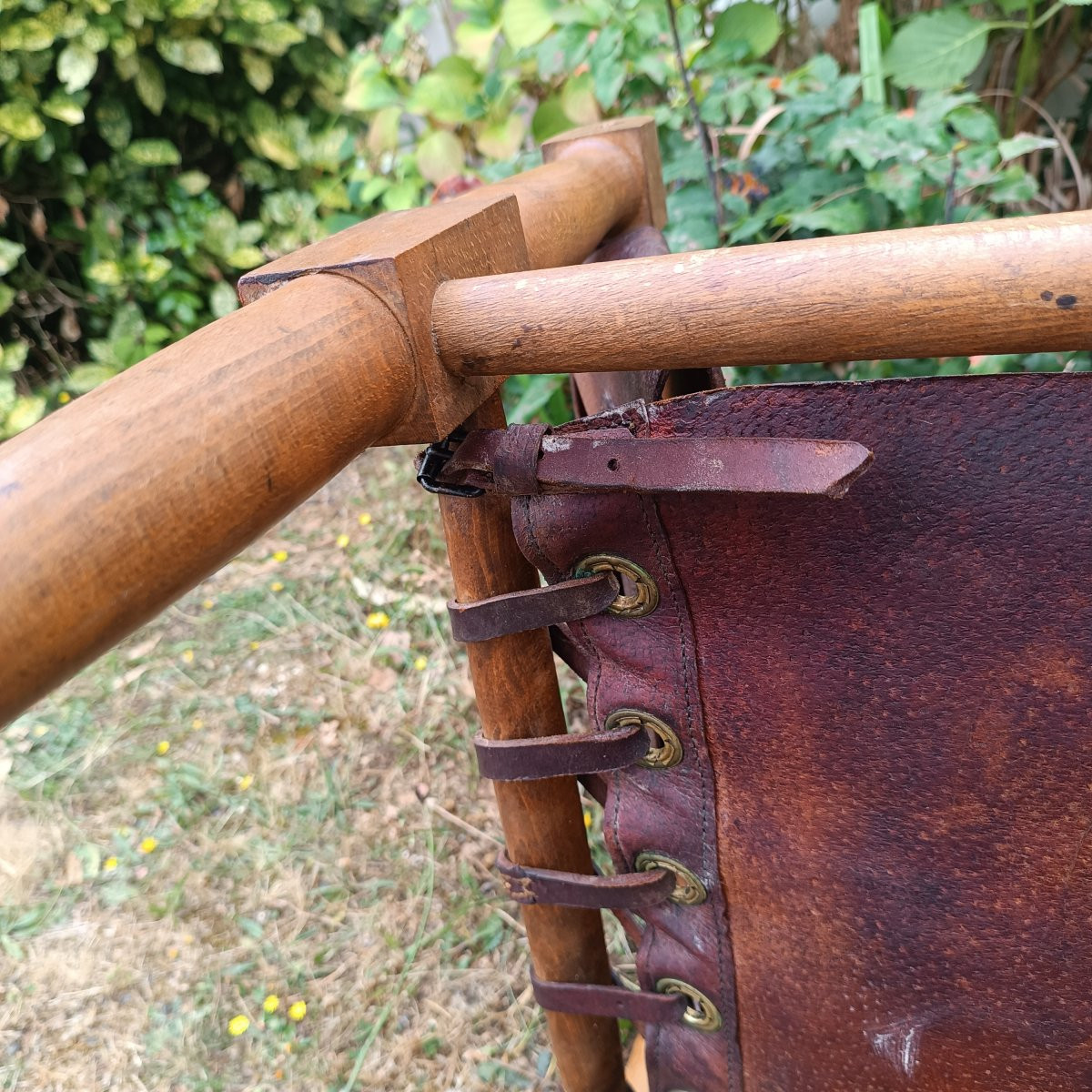 Antique Safari Armchair By Jean Charles Moreux-photo-2