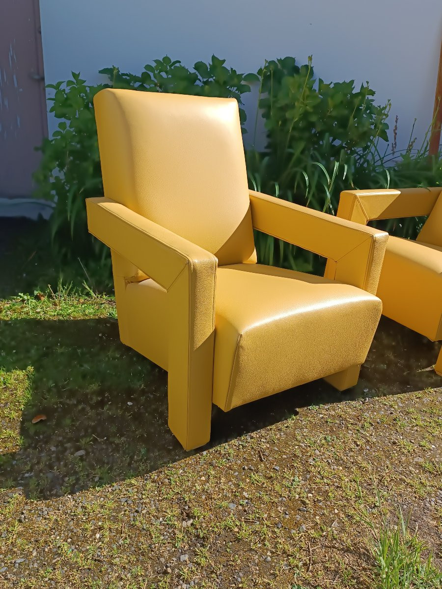 Utrecht Armchairs By Gerrit Rietveld-photo-2