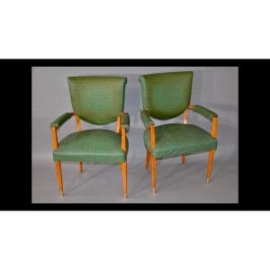 Pair Of Gio Ponti Armchairs 50'