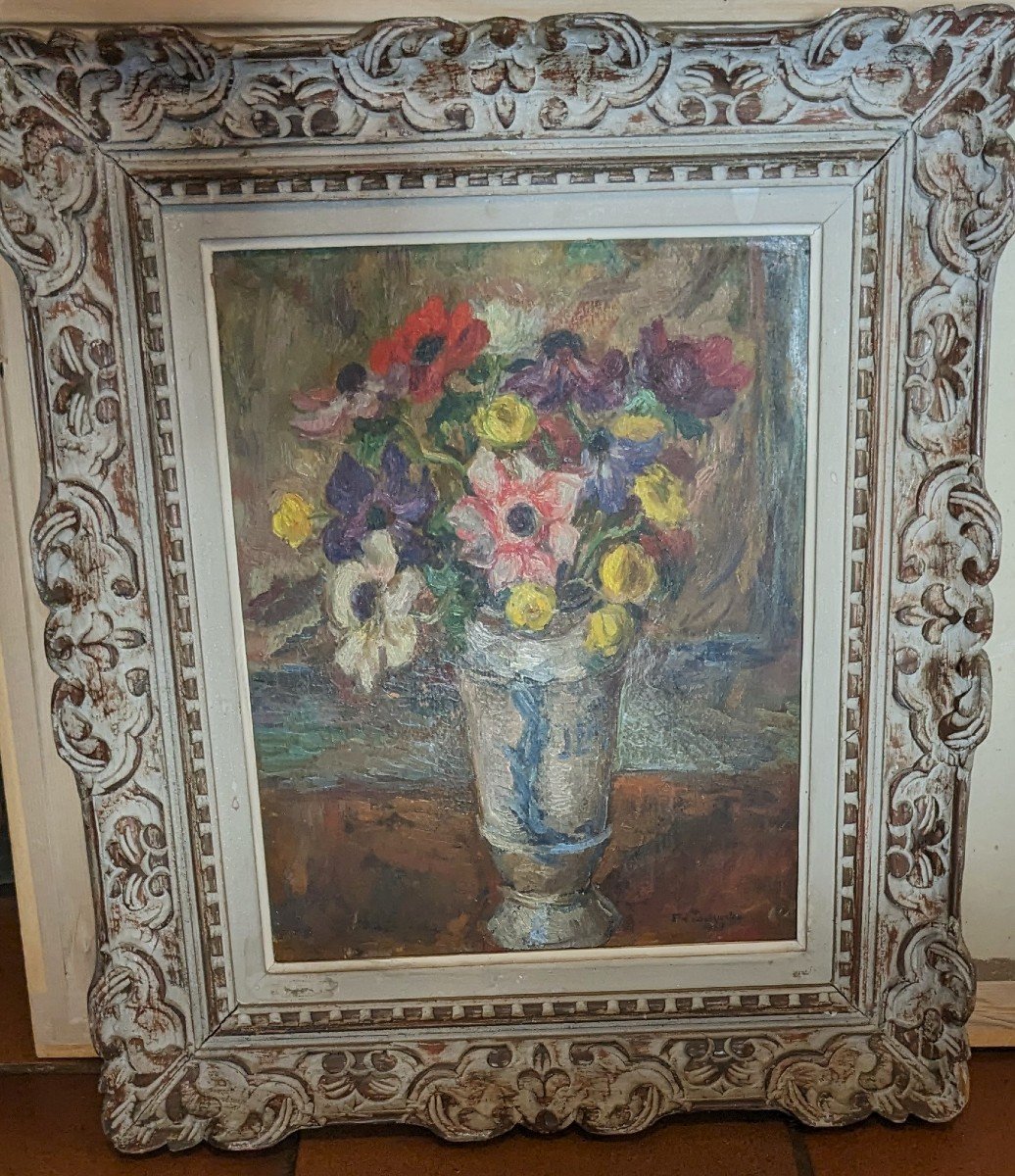 Franciszek Prochaska ( 1891-1972) Bouquet De Fleurs 1932  , Polonais, Pologne