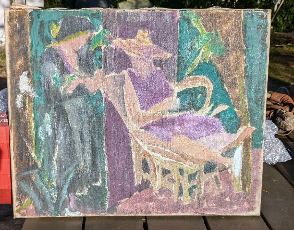 Roger Chastel, 1987-1981,  Les Deux Femmes Au Jardin, -photo-2