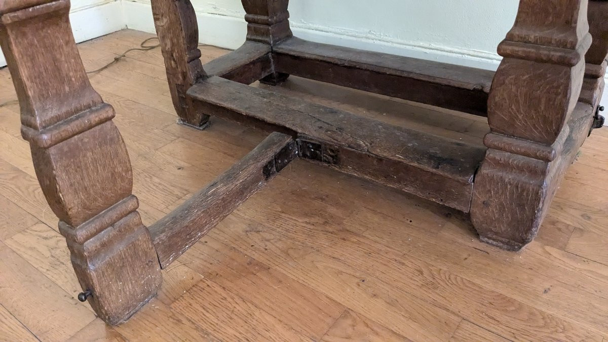 Rare 17th Century Table, Gateleg Style, Opening Legs-photo-6