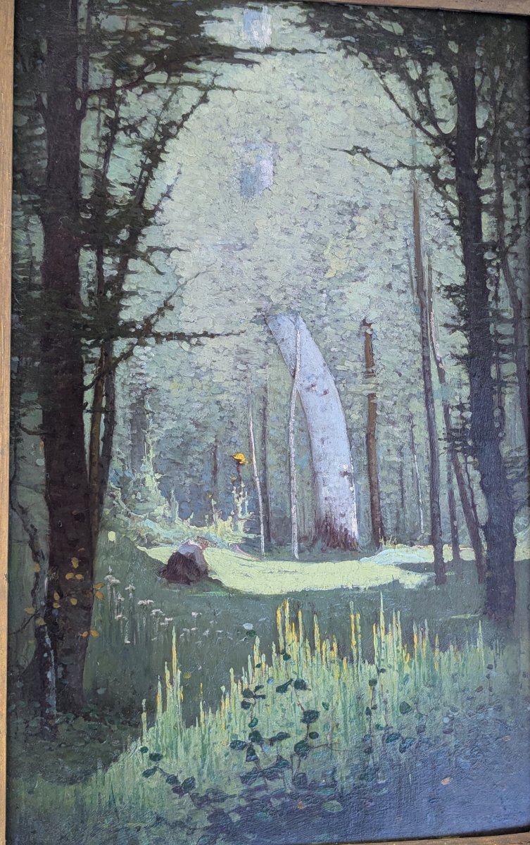 HENRI TAUREL (MAIGNELAY 1843-1927 ?) Paysage aux grands arbres