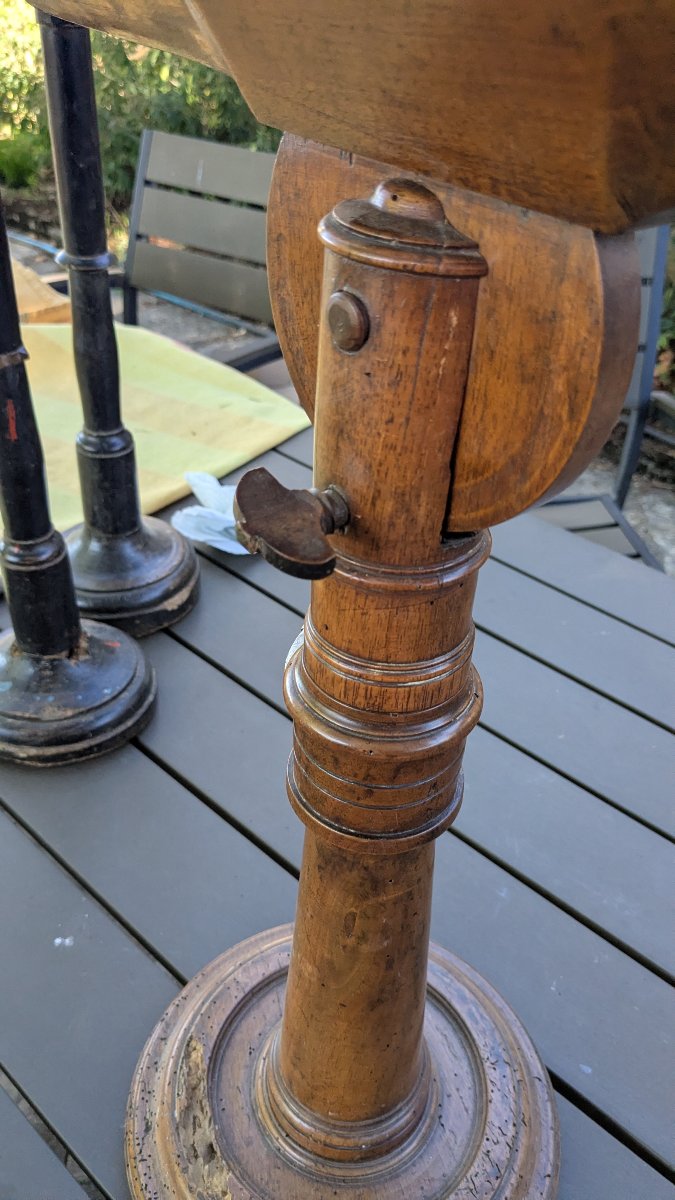 Longue vue 19eme avec son piètement en bois , marine ?-photo-2
