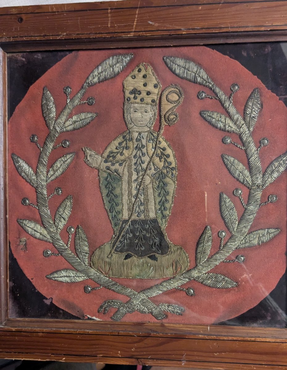 19th-century Religious Embroidery Frame -photo-2