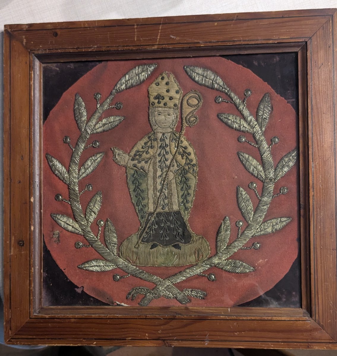 19th-century Religious Embroidery Frame 