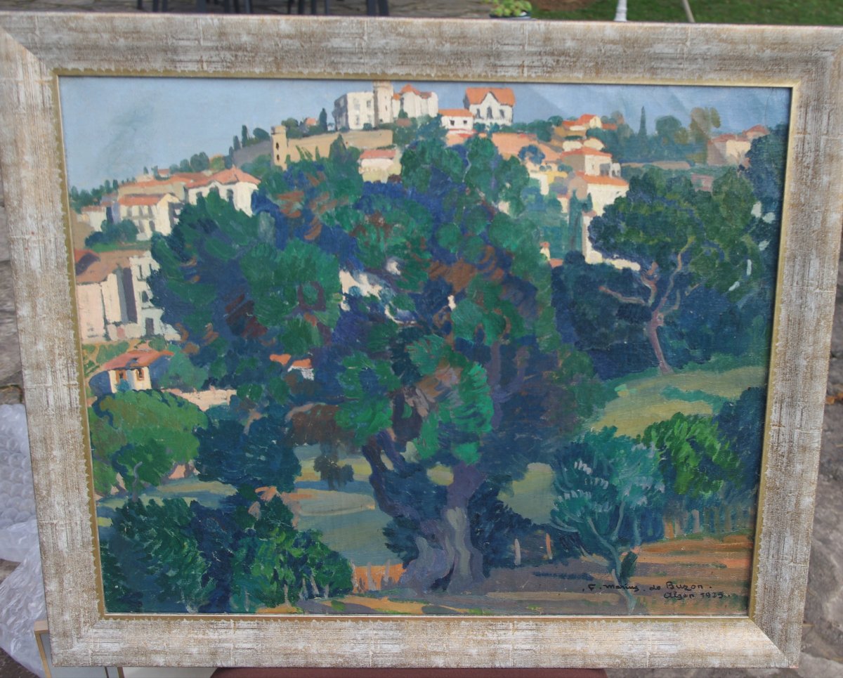 Fréderic  Marius De Buzon (1879-1958)  Vue D Alger 1925