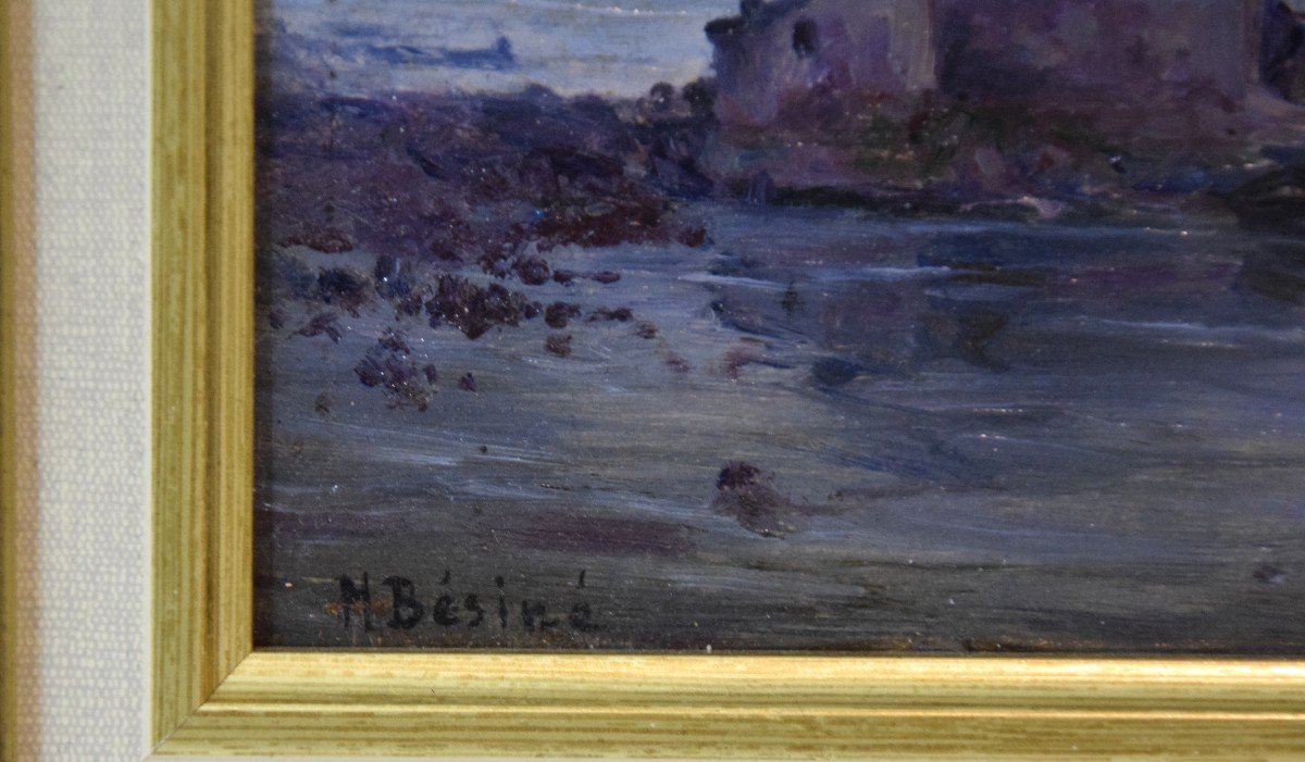 Henri Bésiné,, L étang De Leucate ,  Huile-photo-4