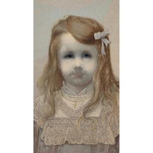 Henri Taurel 1843–1927 Mysterious Little Girl, Oil On Wood